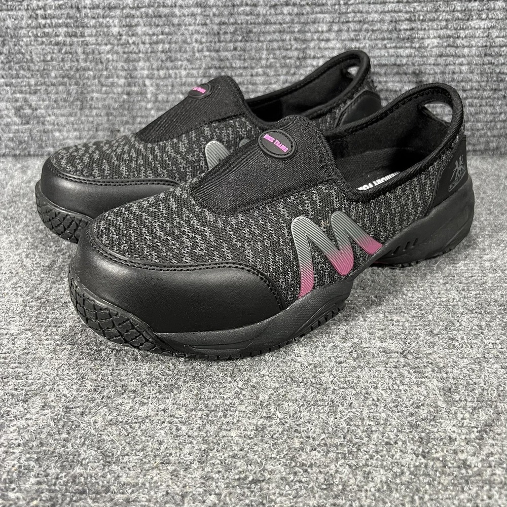 Moxie Trades Zena Shoes Womens Size 7.5 Black Slip On Work Slip Resistant Safety